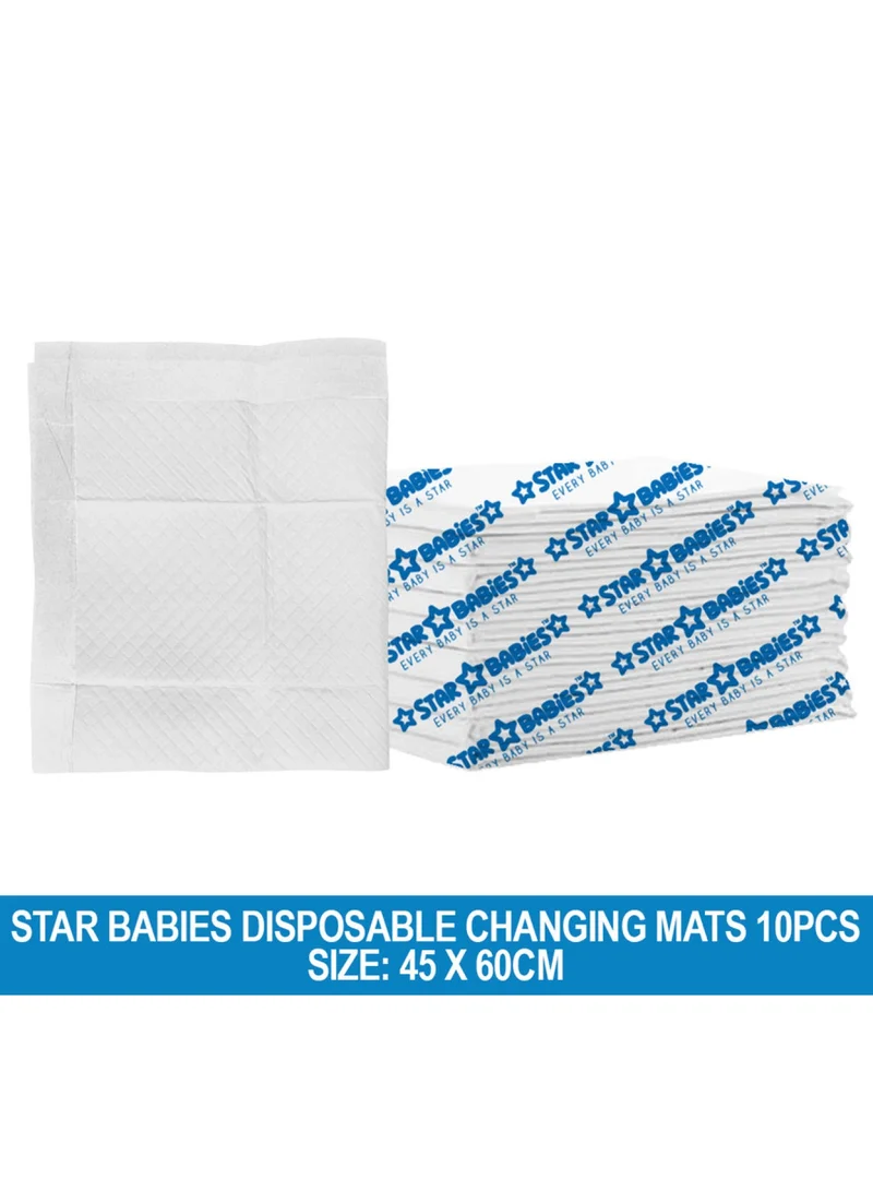 STAR BABiES Disposable Changing Mat Large 45 X 60Cm Pack Of 10 - White